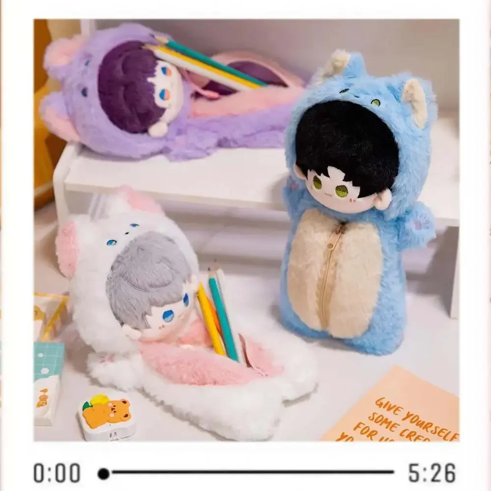 Large Capacity Plush Pencil Case, Love and Deep Space Character Bag (Xavier/Zayn